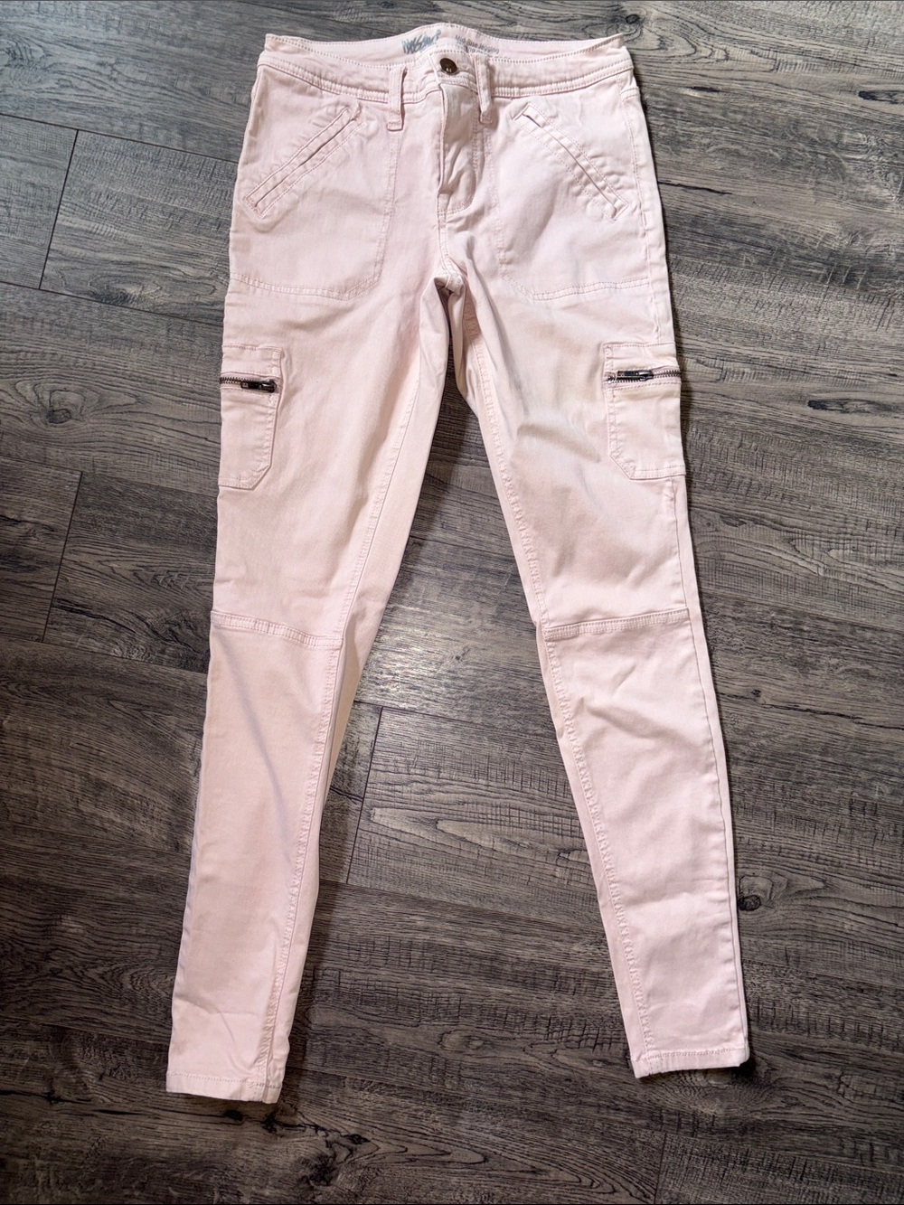 wild fable Pale Pink Mid-Rise Skinny Cargo Jeans